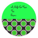 Bright Green Circles Gift Tag stickers