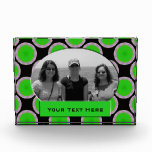 bright green circles photo frame awards