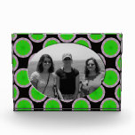 bright green circles photo frame awards