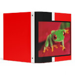 Bright Green Frog Binder