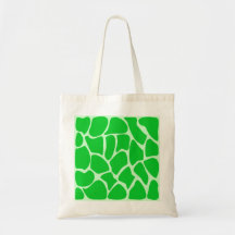 Bright Green Giraffe Print Pattern. Bags