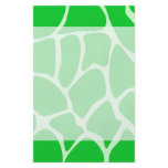 Bright Green Giraffe Print Pattern. flyers