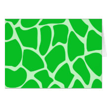 Bright Green Giraffe Print Pattern. Greeting Card
