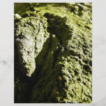 Bright green moss on tree trunk personalized flyer