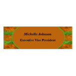 bright green orange texture design business cards