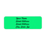 Bright Green Return Address Sticker Custom Return Address Labels