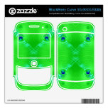 Bright green ripple 4 BlackBerry skin