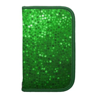 Bright Green Tones Glitter Texture Folio Planner