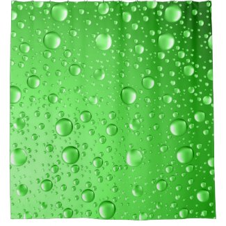 Bright Green Water Droplets