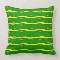 Bright Green & Yellow Modern Throw  Pillow pillows
