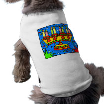 Bright Hanukkah Menorah pet clothing by naturetees Bright Hanukkah Menorah pet clothing