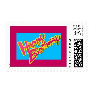 Bright Happy Birthday stamp