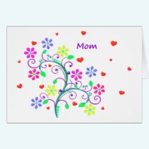 Bright Happy Easter - Floral, Swirls and Heart cards