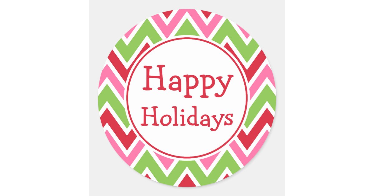 Bright Happy Holidays Stickers Zazzle