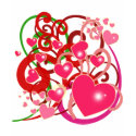 Bright Hearts and Scrolls for Lovers t-shirts by greenbaby Bright Hearts and Scrolls for Lovers t-shirts