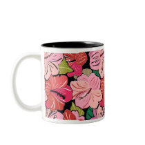 Bright Hibiscus Mug mugs