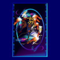 Bright Horse Oval Large Poster posters