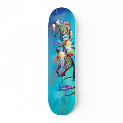 Bright Horse Skateboard by Lotacats