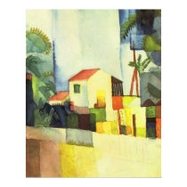Bright house by August Macke posters