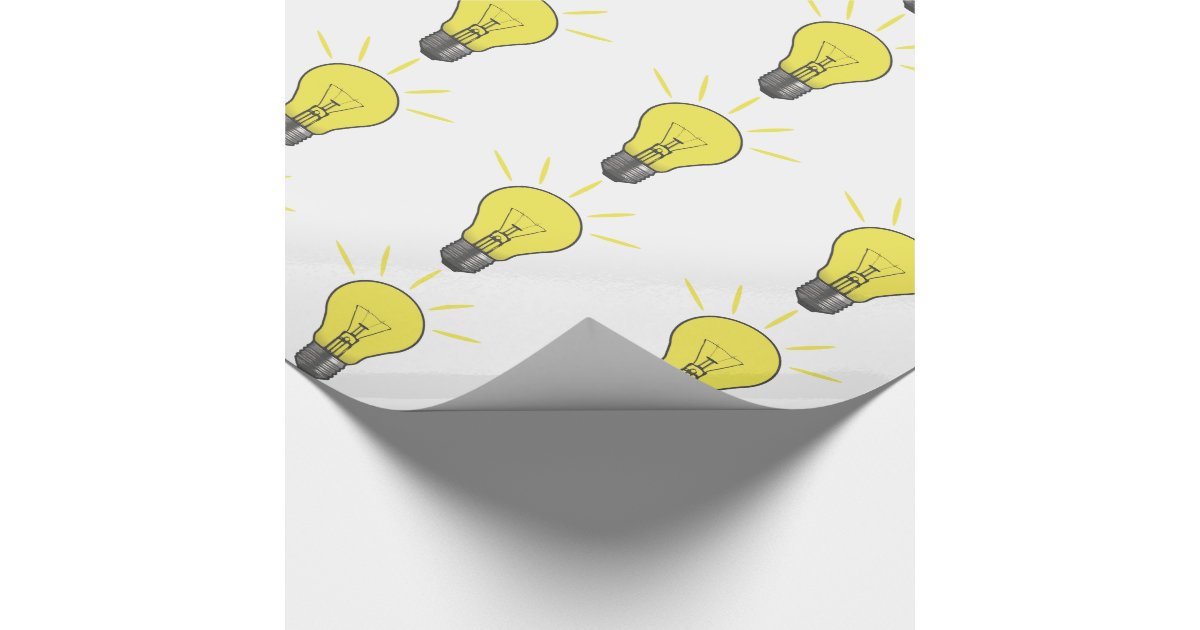 Bright Idea Light Bulb Wrapping Paper Zazzle