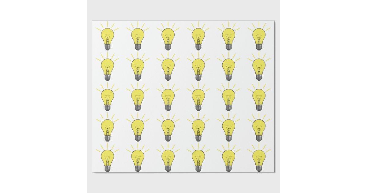 Bright Idea Light Bulb Wrapping Paper Zazzle