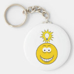 Bright Idea Smiley Face Key Chains