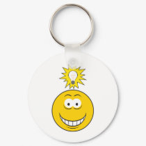 Bright Idea Smiley Face keychains