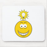 Bright Idea Smiley Face Mouse Pad