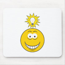 Bright Idea Smiley Face mousepads by doonidesigns Bright Idea Smiley Face mousepads