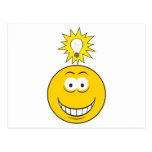 Bright Idea Smiley Face Post Card