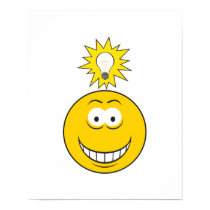 Bright Idea Smiley Face posters by doonidesigns Bright Idea Smiley Face posters