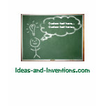 Bright Idea t-shirt with customized text in chalkboard caption and website name areas. Bright Idea T-Shirt