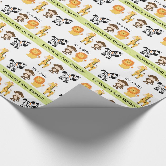 Bright Jungle Safari Customized Wrapping Paper 4/4