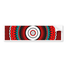 Bright Kaleidoscope Mandala bumper stickers