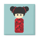 Bright Kokeshi Magnet