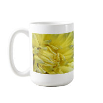 Bright, Lemon Yellow Dahlia mugs by charlesblack7 Bright, Lemon Yellow Dahlia mugs