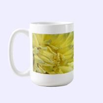Bright, Lemon Yellow Dahlia mugs
