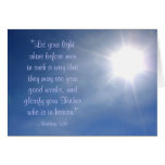 Bright Light Matthew 5:16 Card