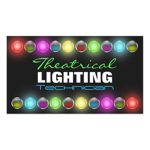 Bright Lights Theatrical Lighting Business Cards (front side)