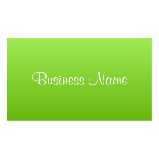 Bright Lime Business Card (front side)