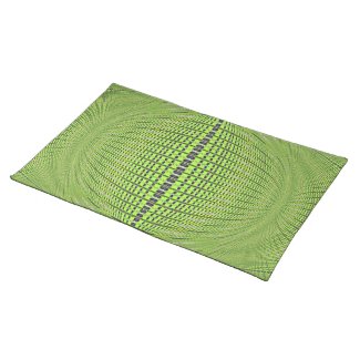 bright lime green abstract place mats