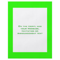 bright lime green full color flyer