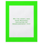 bright lime green full color flyer
