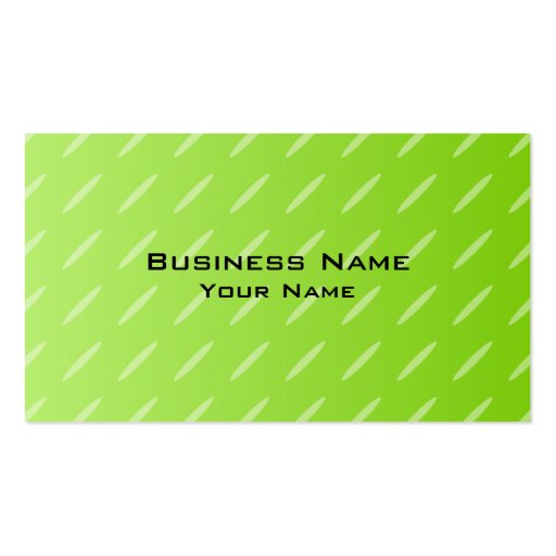 Bright Lime Green Patterned Background Design. Business Card (front side)