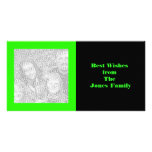 bright lime green photo cards