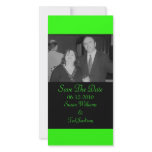 bright lime green photo cards