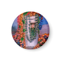 Bright Mardi Gras Beads magnets
