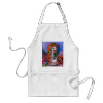 Bright Mardi Gras Beads on Apron by Artist_Lenora Bright Mardi Gras Beads on Apron