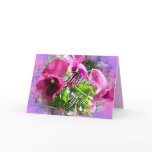 Bright Mauve Pansy card-customize any occasion