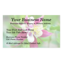 Bright McKana Type Columbine Business Card Templates